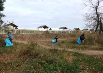 Edirne’de çevrecilerden kent ormanı ve Meriç kıyısında temizlik