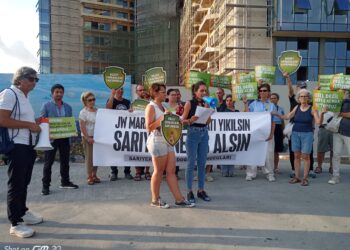 Ruhsatsız JW Marriott otel inşaatına karşı Sarıyerliler yetkilileri göreve çağırdı