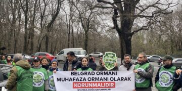 Yaşam savunucuları Belgrad Ormanı’nın “muhafaza ormanı” statüsünün devam etmesi için eylem yaptı