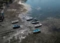 Sapanca Gölü su seviyesi hızla çekilmeye devam ediyor